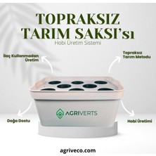 Empressco 8 Bitkilik Topraksız Tarım Kiti, Saksı, Rehber ve Üretim Seti