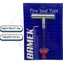 Bamek Metal Fitil Atma El Aleti Değiştirilebilir Şiş Ucu ile Oto Lastik Bakımında Etkili