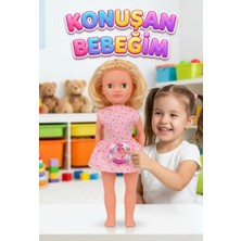Farbu Oyuncak Alya Türkçe Konuşan Etkileşimli Eğitici Oyuncak Bebek – 40 cm Kafası ve Kolları Et Bebek