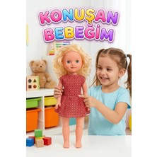 Farbu Oyuncak Alya Türkçe Konuşan Etkileşimli Eğitici Oyuncak Bebek – 40 cm Kafası ve Kolları Et Bebek