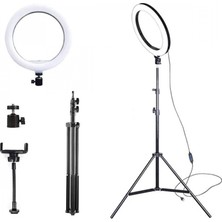 Marsilyan Ally 10 Inch  Halka LED TRIPOD(1.30M)YOUTUBER Video Selfie Stüdyo Makyaj Işığı