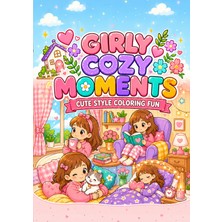 Jüpiter Çocuk Yayınları Kız Çocukları Için Cozy Boyama Kitabı, Sevimli Günlük Yaşam ve Ev Temalı Boyama Sayfaları, A4 Büyük Boy 32 Sayfa Aktivite Kitabı