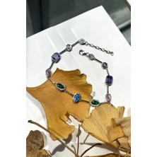 Spossy Silver Jewelry Baget Taşlı Bileklik