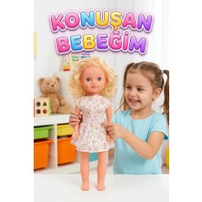Farbu Oyuncak Alya Türkçe Konuşan Etkileşimli Eğitici Oyuncak Bebek – 40 cm Kafası ve Kolları Et Bebek