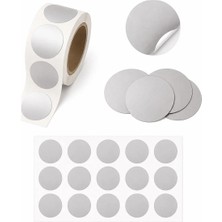 Repro Design Gümüş  3 cm Yapışkanlı Nokta Etiket 20 Adet