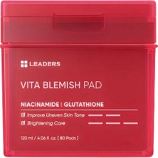 Leaders Vita Blemish Pad  | Leke Karşıtı Aydınlatıcı Tonikli Ped | 80 Adet