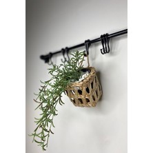 Empressco Doğal El Yapımı Çok Amaçlı Hasır Saksı Sepeti 10X10CM