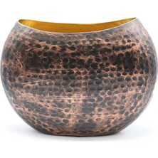 Empressco Şık Bronz-Gold Metal Saksı, Küçük Boy, Modern ve Dayanıklı Tasarım