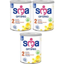 SMA Optipro 2 Numara Toz Devam Sütü 400 gr x 3 Adet 6-12 Ay Bebekler İçin Probiyotik İçerik