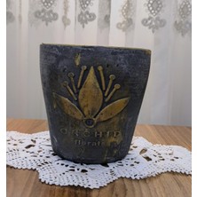 Empressco Antrasit Beton Çiçek ve Bonsai Vazosu, 2'li Set, Şık ve Dayanıklı
