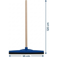 Mulpex Çekpas Yersil Yer Çekçeği 55 cm + Ahşap Vidalı Sap 120 cm - Profesyonel Zemin Temizlik Seti