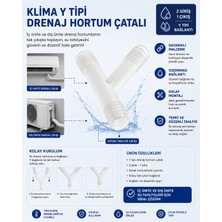 Öz Beyaz Eşya Arçelik - Be-Ko - Altus Klima Y Tipi Drenaj Hortum Çatalı