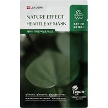 Leaders Nature Effect Heartleaf Mask | Hassas ve Akneye Yatkın Ciltler İçin Yatıştırıcı Kağıt Maske