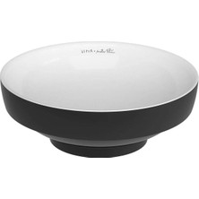 Vitra Water Jewels Siyah Beyaz Yuvarlak Tezgah Üstü Lavabo 40 cm