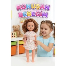 Farbu Oyuncak Alya Türkçe Konuşan Etkileşimli Eğitici Oyuncak Bebek – 40 cm Kafası ve Kolları Et Bebek