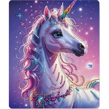 İğne İzi Hı Stone 5d Elmas Taş Işleme Kiti Tablo 21X25 cm Unicorn Desenli
