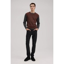 Jakamen Gri Classic Fit Bisiklet  Erkek Triko