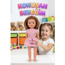 Farbu Oyuncak Alya Türkçe Konuşan Etkileşimli Eğitici Oyuncak Bebek – 40 cm Kafası ve Kolları Et Bebek