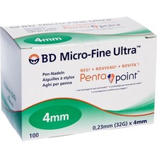 BD Micro-Fine Steril Kalem İğnesi 32G 0.23X4 mm 100'lü Konforlu Kullanım ve Ergonomik Tasarım 320497