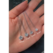 Erer Gümüş Gümüş Tek Taş Kolye HS336E22