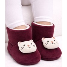 Pufien Kışlık Patik,zilli Peluş Bot, Polar Sevimli Rahat ve Kaymaz Tabanlı, Bebek ve Çocuk