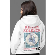 Sevbano Hunter x Hunter Killua Zoldyck Sırt Baskılı Unisex Oversize Penye Hoodie