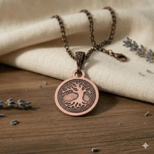 Zib Grips Velvet Copper Hayat Ağacı Kelt Saf Bakır El Yapımı Boho Kolye Spiritüel Hediye Unisex