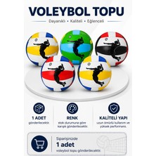 Emrah Gültekin Voleybol Topu Dikişli Dayanıklı Renkli Antrenman Okul Bahçe Plaj Voleybol Topu 1 Adet