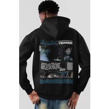 Sevbano Attack On Titan Eren Yeager Anime Sırt Baskılı Unisex Oversize Penye Hoodie