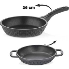 Taç Bella Döküm 2 Li Set 26 cm Tava 20 cm Sahan Siyah