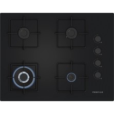 Profilo OE37H6P11D 67 Cm. Siyah Cam Wok Gözlü Ankastre Cam Ocak
