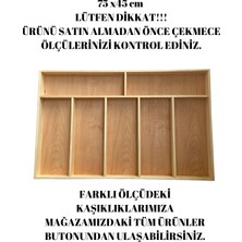 Ayfiwood 75X45 cm  Çekmece Içi Kepçe Maşa ve Servis Gereçleri Düzenleyici Organizermutfakdüzenleyici