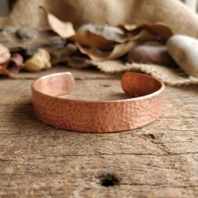 Zib Grips Velvet Copper El Dövüşü Rustik Saf Bakır El Yapımı Boho Bilezik Spiritüel Hediye Unisex