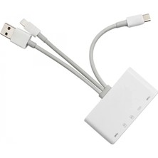 Marsilyan Ally 3 In1  Iphone+Usb C+ USB A Kamera Okuyucu Kart Okuyucu