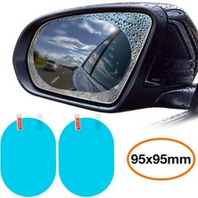 Marsilyan Baseus 95X95MM Araç Oto Yan Dikiz Ayna Yağmur Su Kaydırıcı Sis Önleyici Film 2 Adet Set