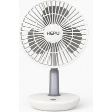 Hepu HP-F880 Şarjlı Masaüstü Fan 4000MAH LED Işıklı Kablosuz Type-C Fan