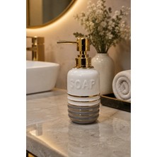 Makri Home Seramik Sıvı Sabunluk, 300 Ml, 7X18 cm