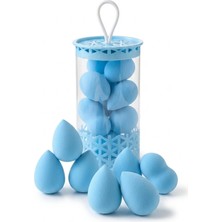 Makri Home Mini Boy 8'li Mavi Makyaj Süngeri Seti- 2 cm x 3 cm Makyaj Uygulama Süngeri