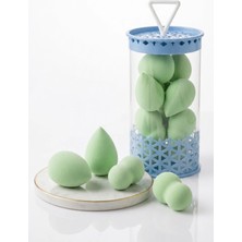 Makri Home Mini Boy 8'li Yeşil Makyaj Süngeri Seti- 2 cm x 3 cm Makyaj Uygulama Süngeri