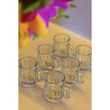 Makri Home 6’lı Kulplu Shot Cam Bardak, Çap: 4 cm • Yükseklik: 5 Cm, 35 ml