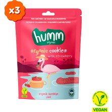 Humm Organic Humm Organik Vegan Çilekli Kurabiye 165 gr Çocuklar ve Yetişkinler İçin Uygun Besleyici Seçenek