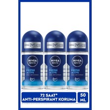 Nivea MEN Erkek Roll-on Deodorant Fresh Active 50ml, 48 Saat Koruma, X3 Adet