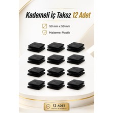 Nzb Kademeli Profil Iç Takoz (50X50 Mm) Masa Sandalye Sehpa Tapası Tıpa Papuç Zemin Koruyucu 12 Adet