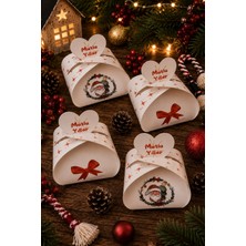 Emtory Home 10 Adet Noel Baba & Çam Ağacı Hediye Kutusu - Yılbaşı Kutusu - Yılbaşı Süsü Paketleme