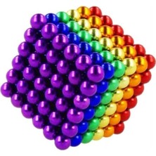 Mudanis Boncuk Mıknatıs 216 Adet 5mm Mıknatıslı LEGO Magnet Neo Cube Gümüş Neo Karışık