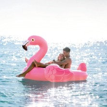 Toha Intex Şişme Pembe Flamingo Deniz Yatağı | 178 x 135 cm Kulplu Dev Şamandıra