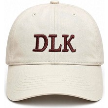 Tesbihname Unisex Vintage Beyzbol Şapkası - Isme Özel Nakışlı - Eskitme Kumaş - Krem Rengi - Metal Tokalı