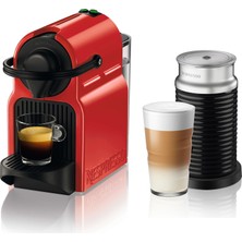 Nespresso Inissia C40 Kırmızı Kahve Makinesi & Aeroccino 3 Süt Köpürtücü Kahve Seti