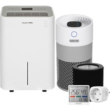 Kurutek KT20 (Wi-Fi + Ion + Hepa) Nem Alma ve Hava Temizleme Cihazı + HT35 Hava Temizleme Cihazı + HT35 Uyumlu 2 Aşamalı Filtre 5'li Ürün Seti