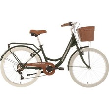 Bisan Sorrento-S Kadın Şehir Bisikleti 36CM V 24 Jant 7 Vites Yeşil Silver